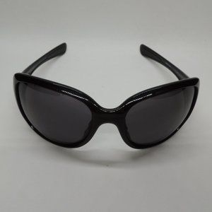 NOS OAKLEY USA Vintage NECESSITY OO9122-05 Oversized Butterfly Black Sunglasses